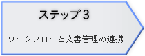 ステップ3 ワークフローと文書管理の連携 ステップ3 ワークフローと文書管理の連携